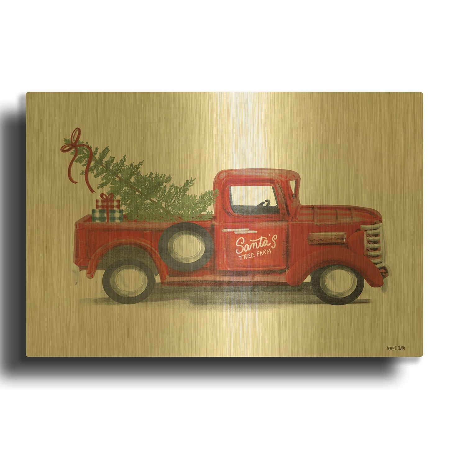 'Santa' By House Fenway Gold Metal Wall Art