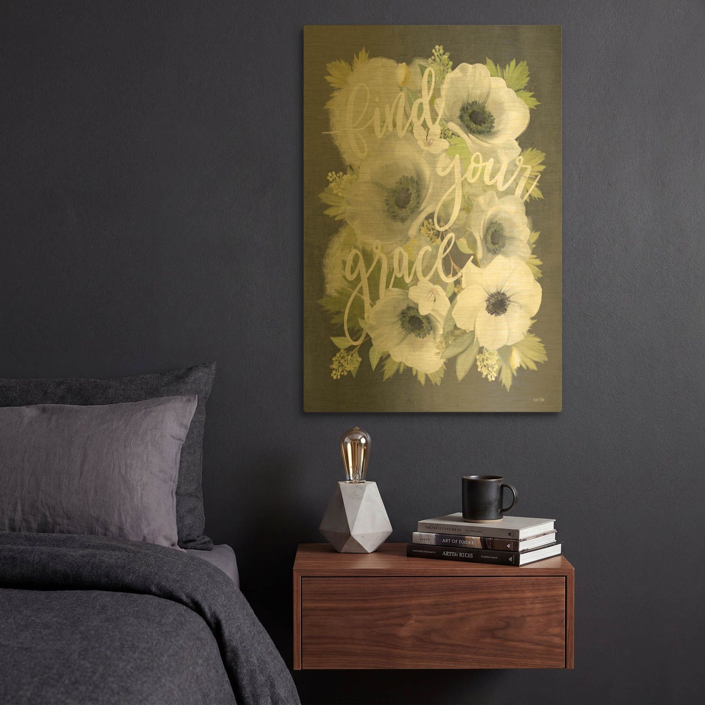 'Find Your Grace' By House Fenway Gold Metal Wall Art