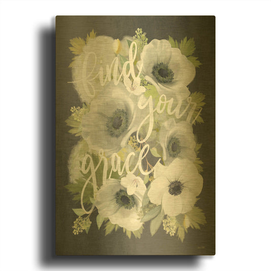 'Find Your Grace' By House Fenway Gold Metal Wall Art