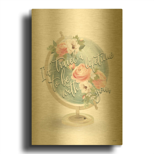 'Travel A Lifetime' By House Fenway Gold Metal Wall Art