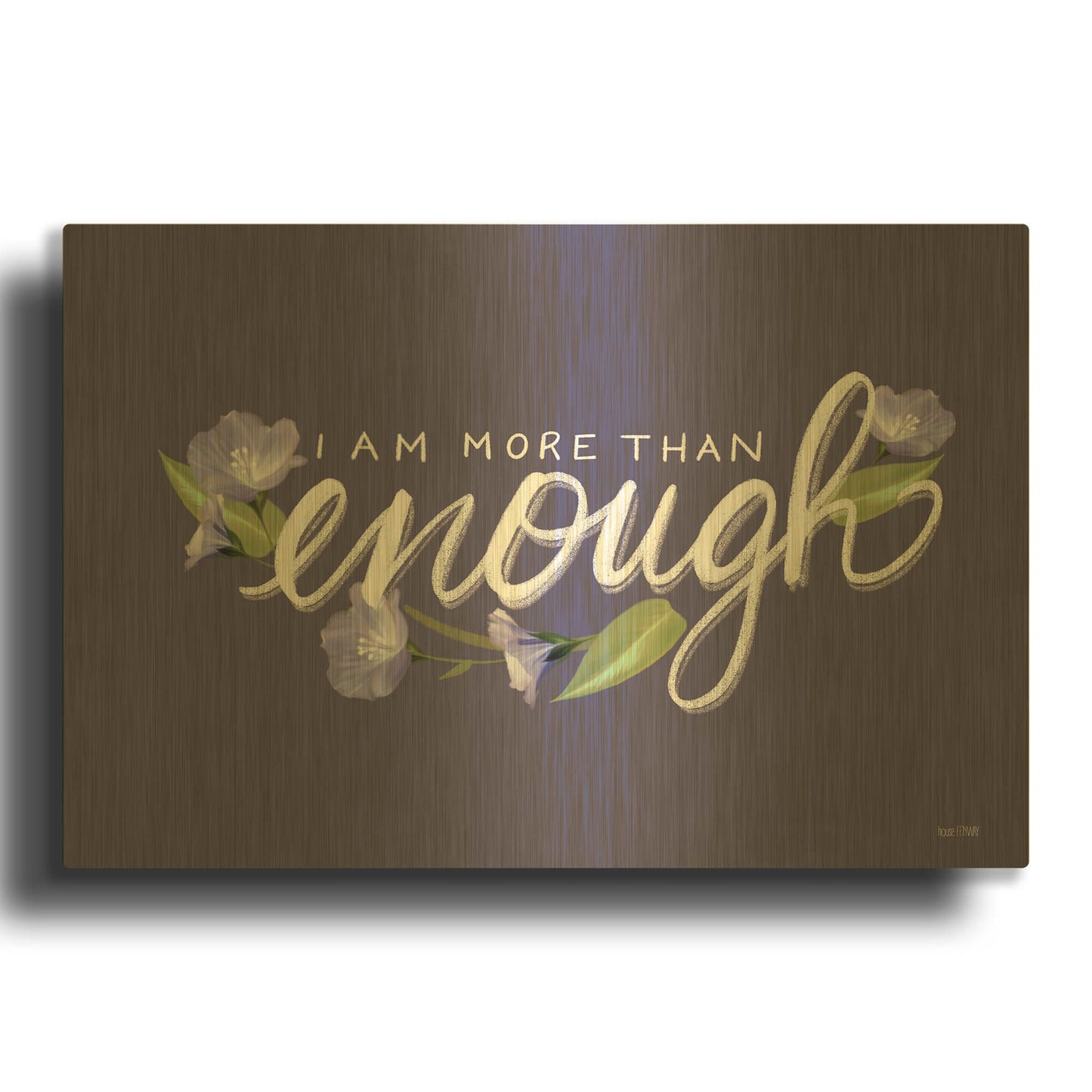 'More Than Enough' By House Fenway Gold Metal Wall Art