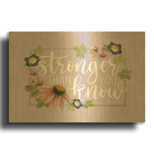 'Stronger Than You Know' By House Fenway Gold Metal Wall Art