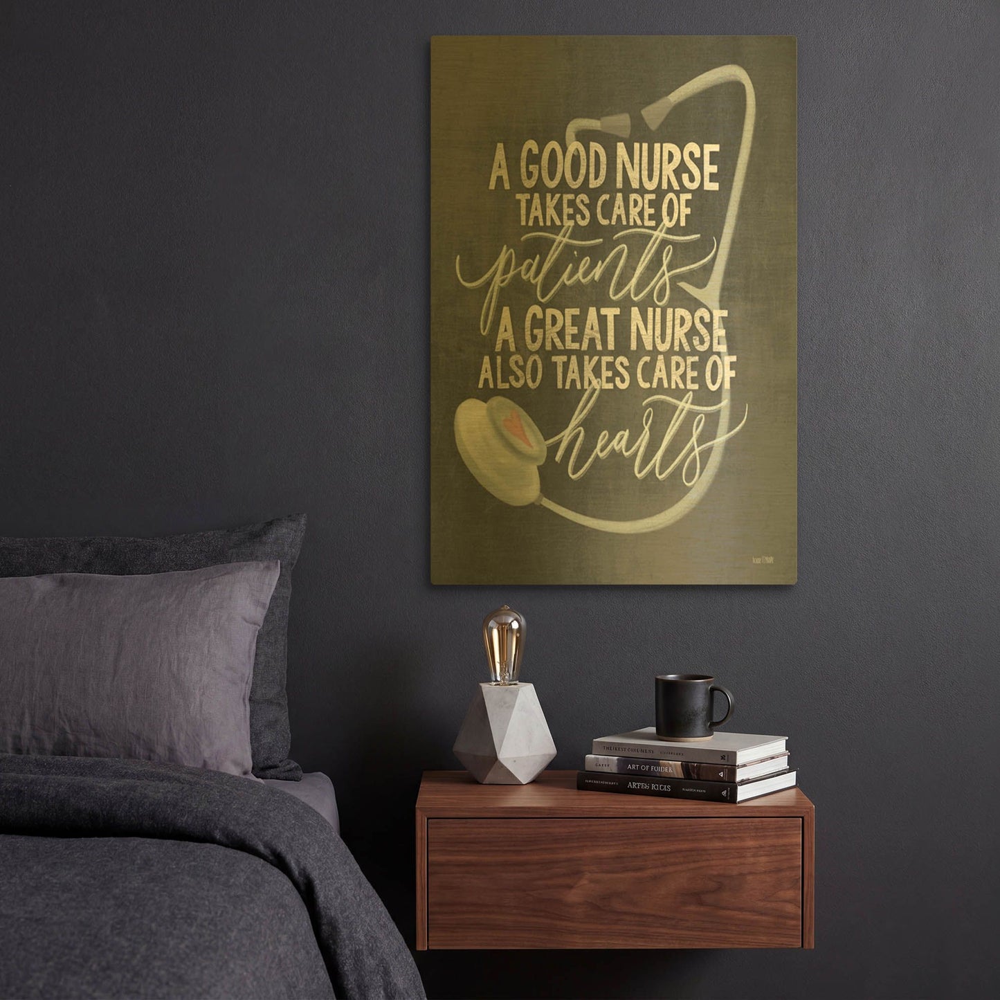 'A Nurse' By House Fenway Gold Metal Wall Art