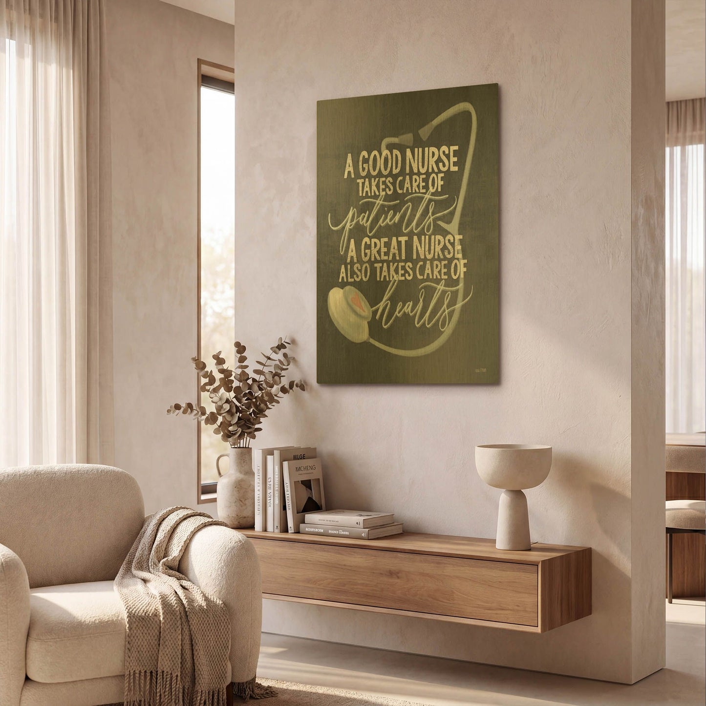 'A Nurse' By House Fenway Gold Metal Wall Art
