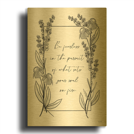 'Be Fearless' By House Fenway Gold Metal Wall Art