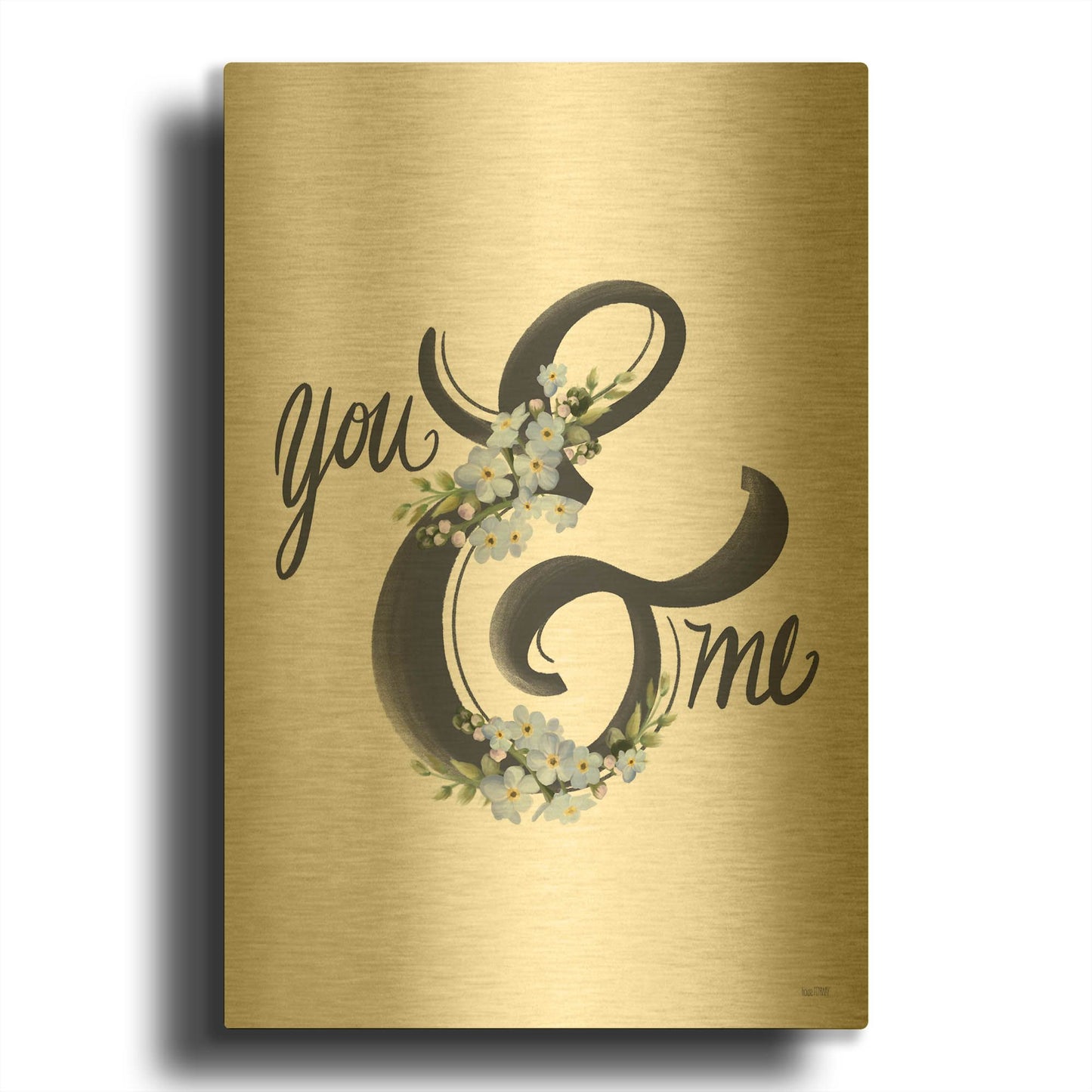 'You & Me' By House Fenway Gold Metal Wall Art