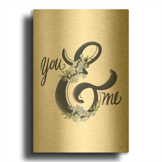 'You & Me' By House Fenway Gold Metal Wall Art