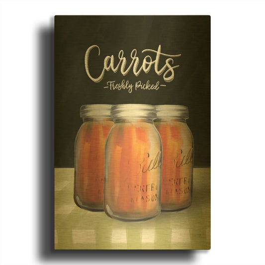 'Farm Fresh Carrots' By House Fenway Gold Metal Wall Art
