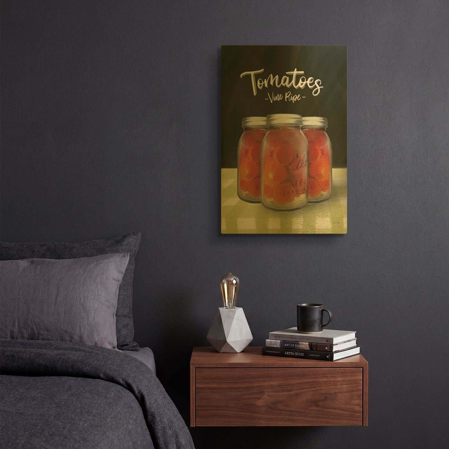 'Farm Fresh Tomatoes' By House Fenway Gold Metal Wall Art