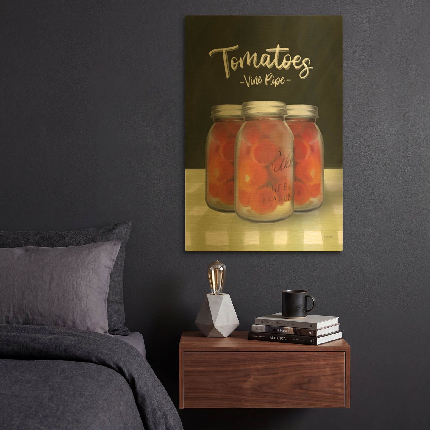 'Farm Fresh Tomatoes' By House Fenway Gold Metal Wall Art