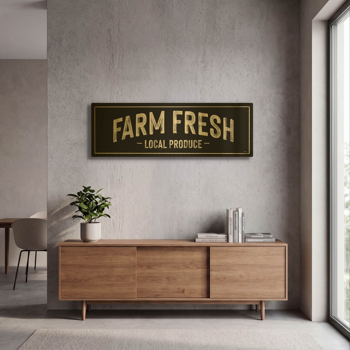 'Farm Fresh Local Produce' By House Fenway Gold Metal Wall Art