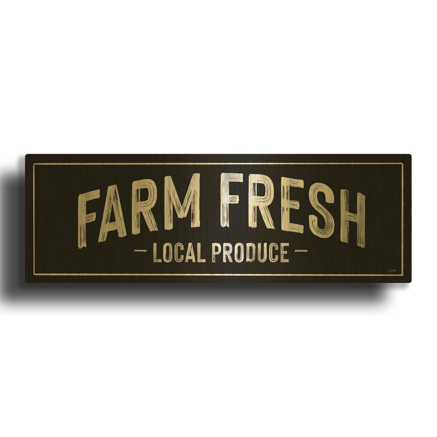 'Farm Fresh Local Produce' By House Fenway Gold Metal Wall Art
