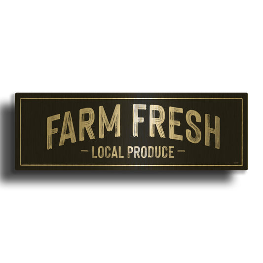 'Farm Fresh Local Produce' By House Fenway Gold Metal Wall Art
