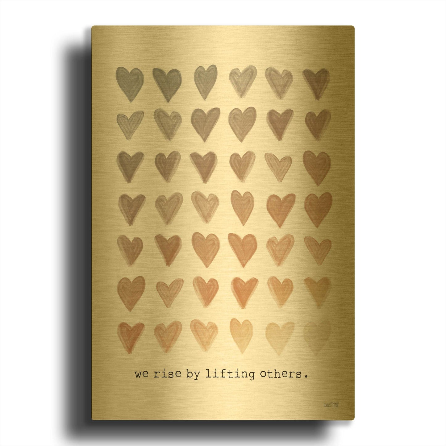 'We Rise' By House Fenway Gold Metal Wall Art