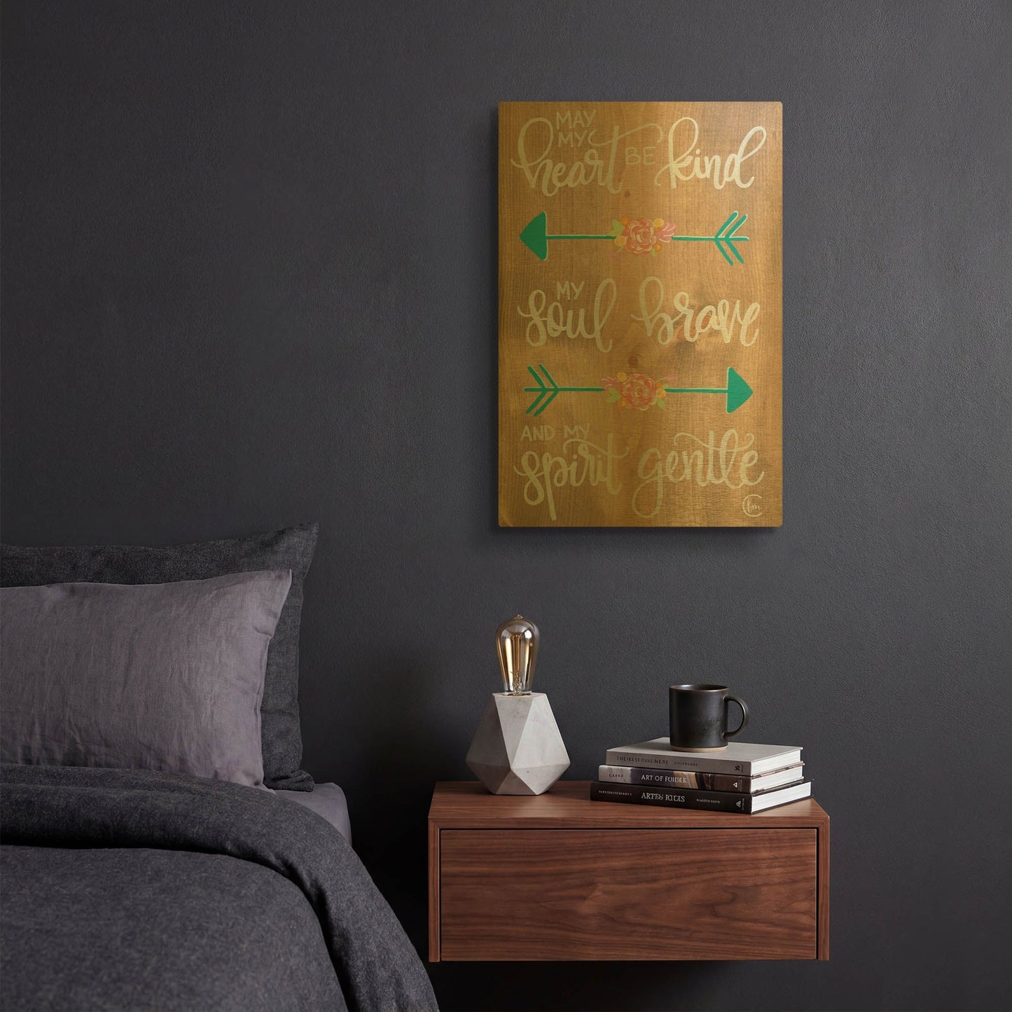 'Gentle Spirit Arrows' By Fearfully Made Gold Metal Wall Art