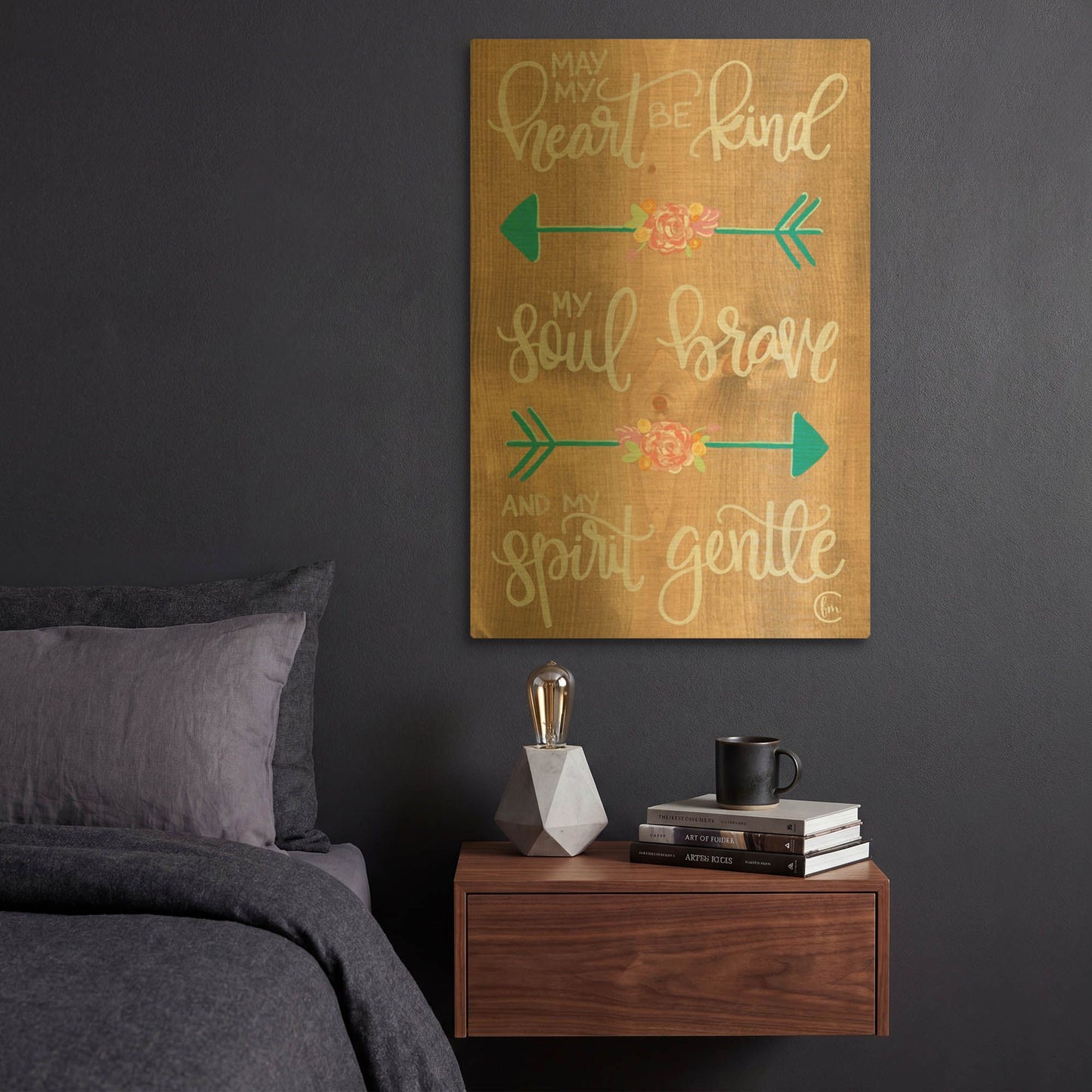 'Gentle Spirit Arrows' By Fearfully Made Gold Metal Wall Art