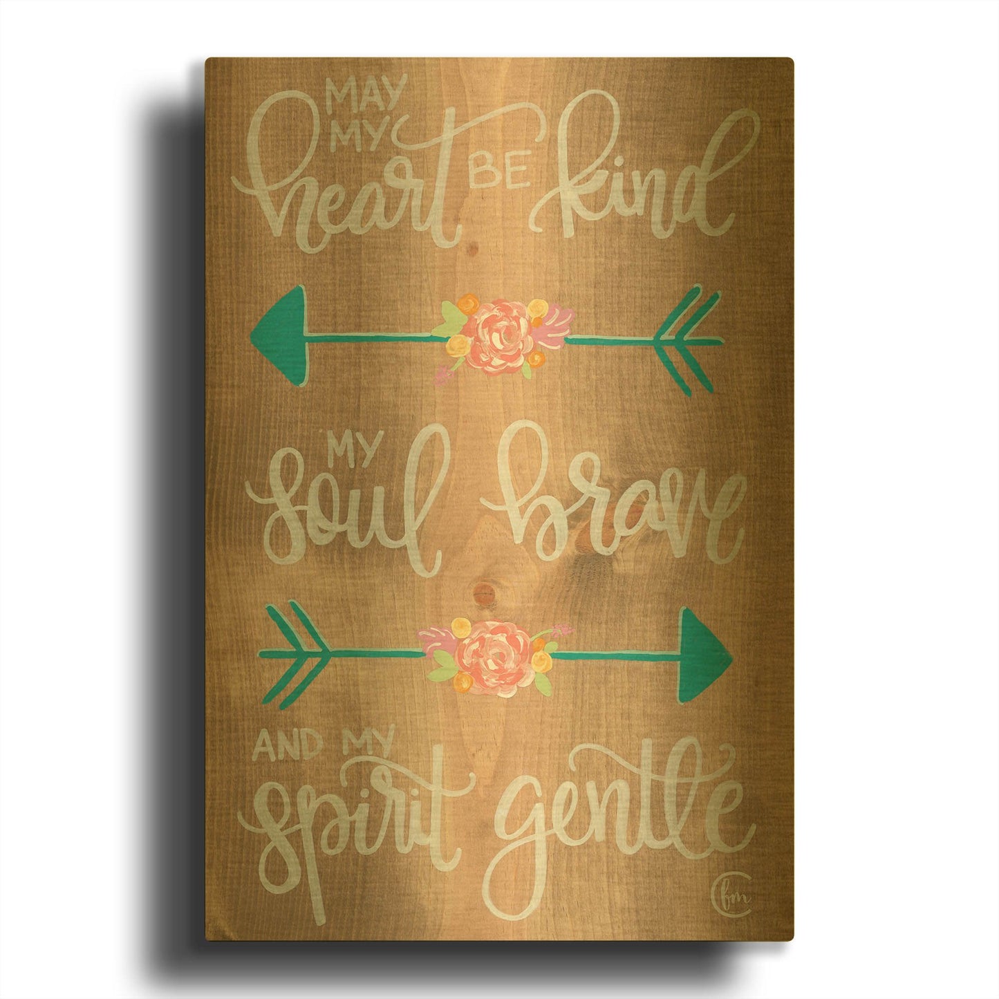 'Gentle Spirit Arrows' By Fearfully Made Gold Metal Wall Art