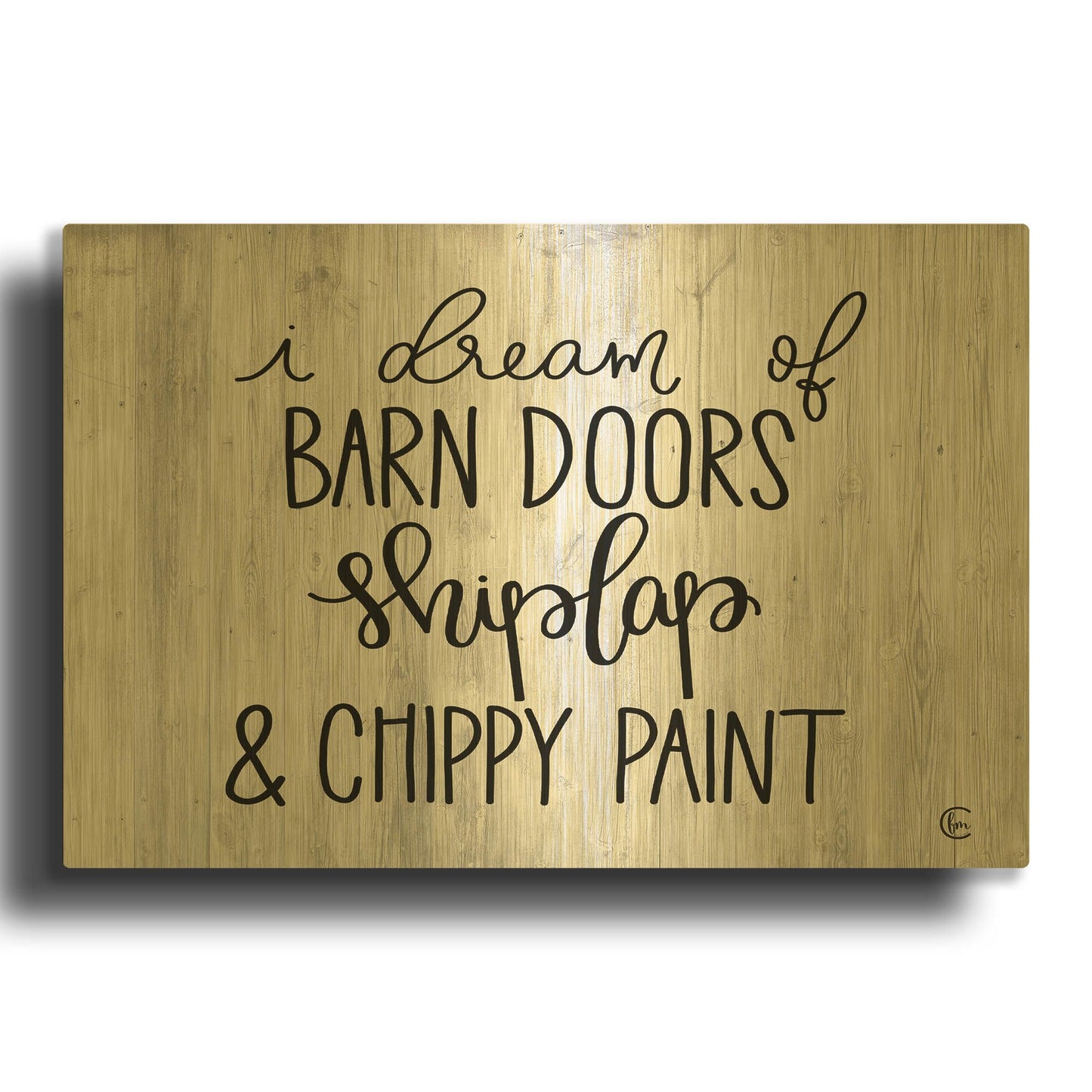 'Farmhouse Dreams' By Fearfully Made Gold Metal Wall Art