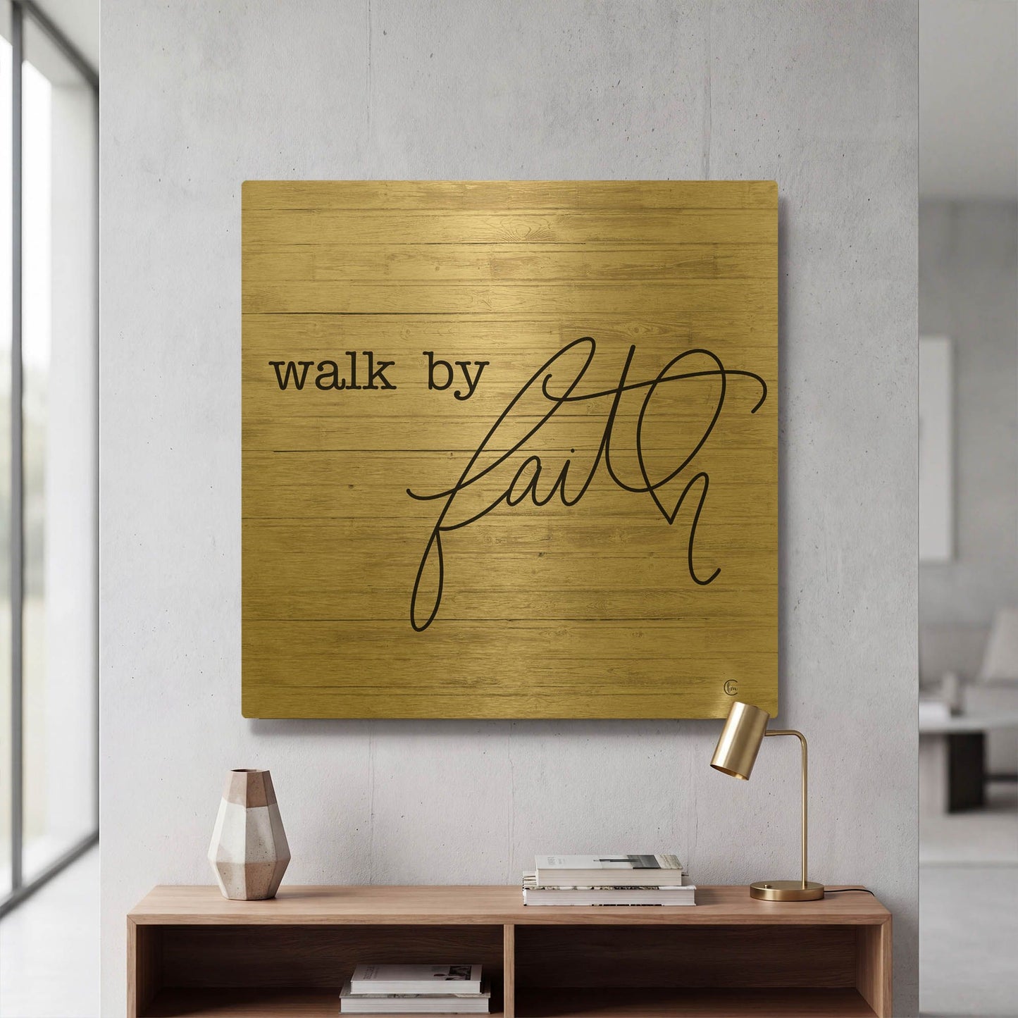 'Walk' By Fearfully Made Gold Metal Wall Art