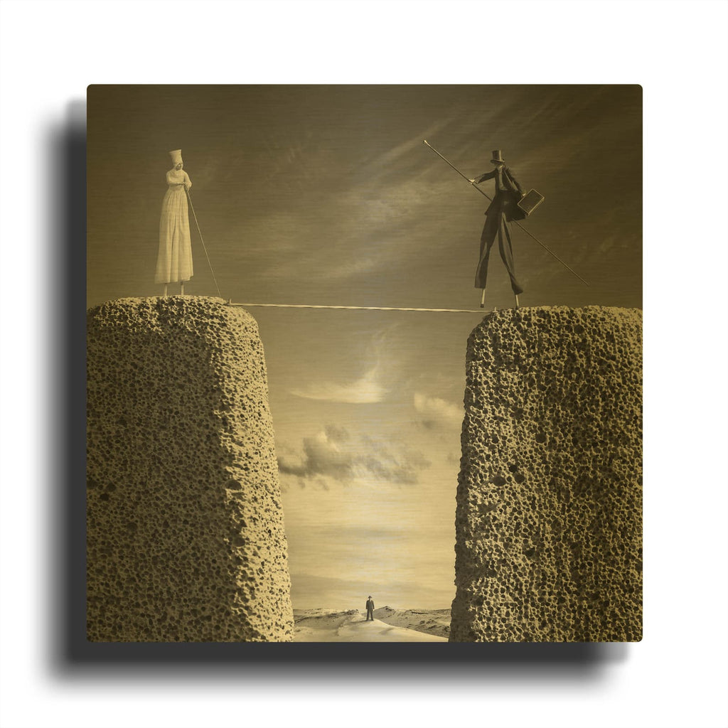 'Journey2' By Dariusz Klimczak Gold Metal Wall Art