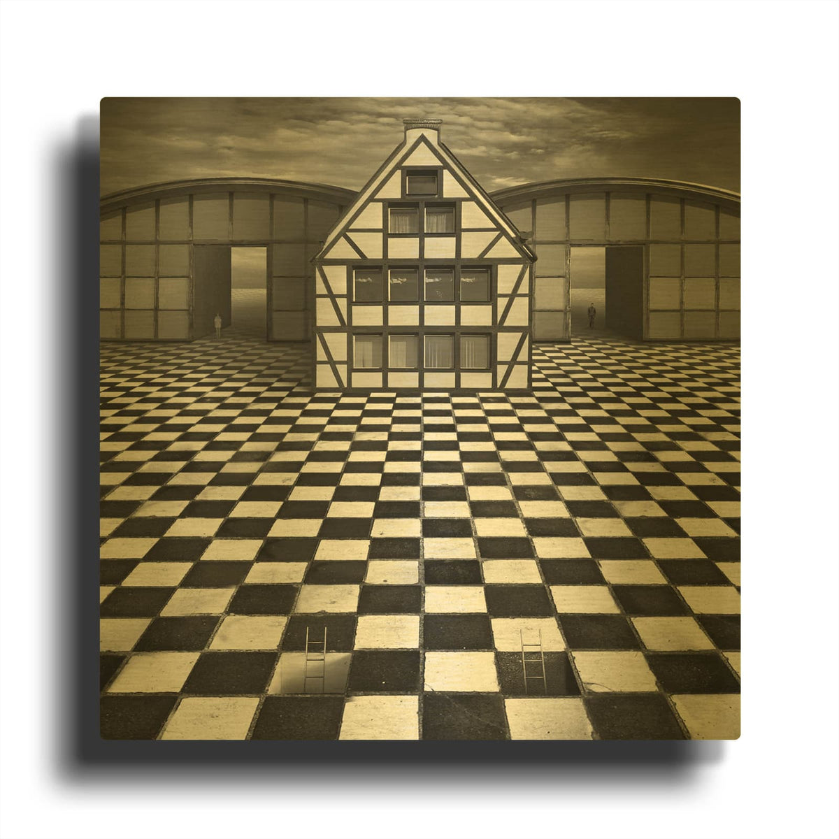 'Kwadrart' By Dariusz Klimczak Gold Metal Wall Art