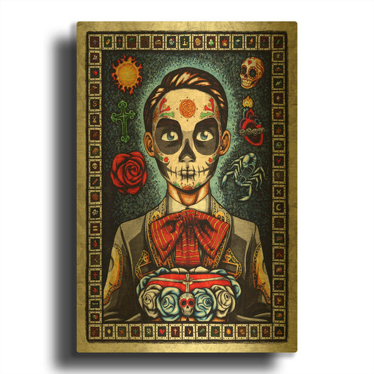 'Muerto' By Nicholas Ivins Gold Metal Wall Art