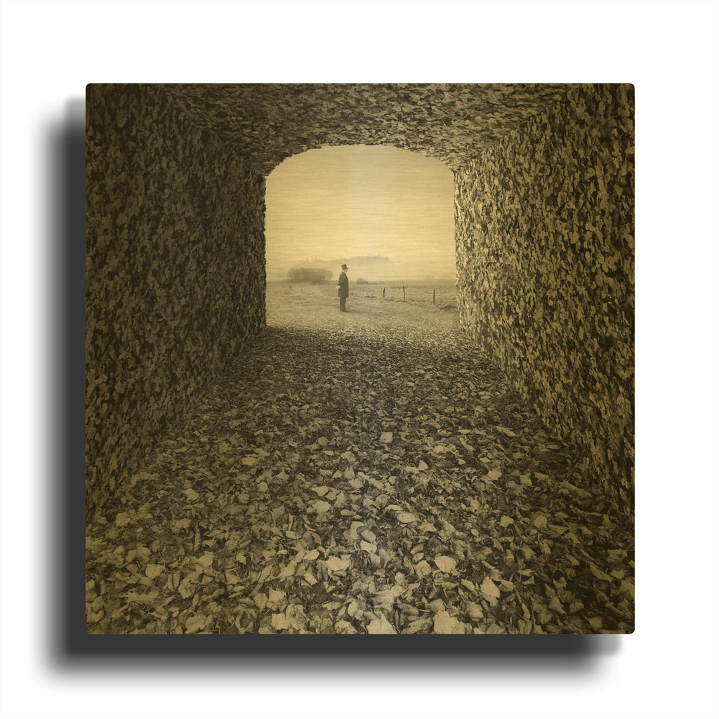 'Labyrinth' By Dariusz Klimczak Gold Metal Wall Art