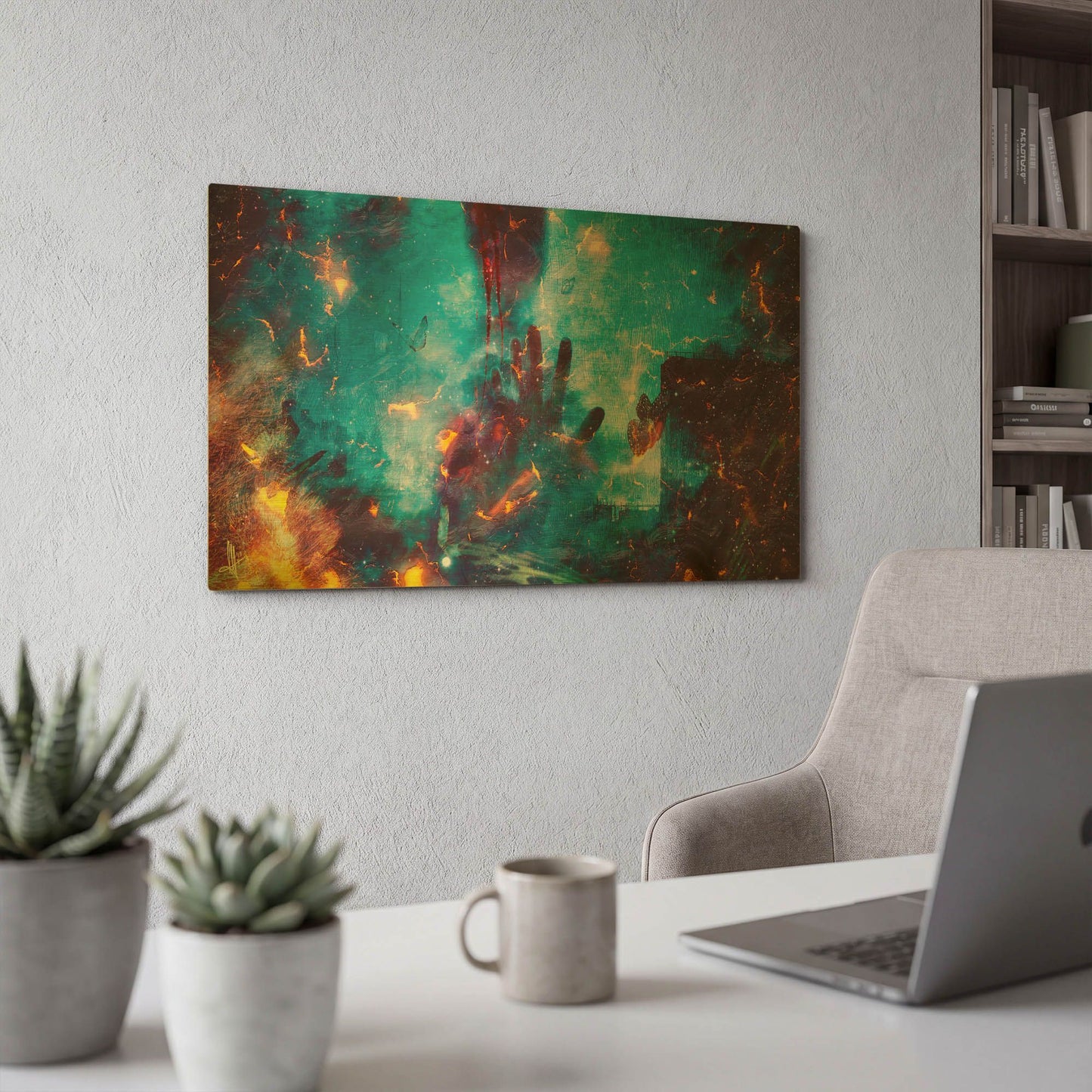 'Between Life And Death 2020' By Mario Sanchez Nevado Gold Metal Wall Art