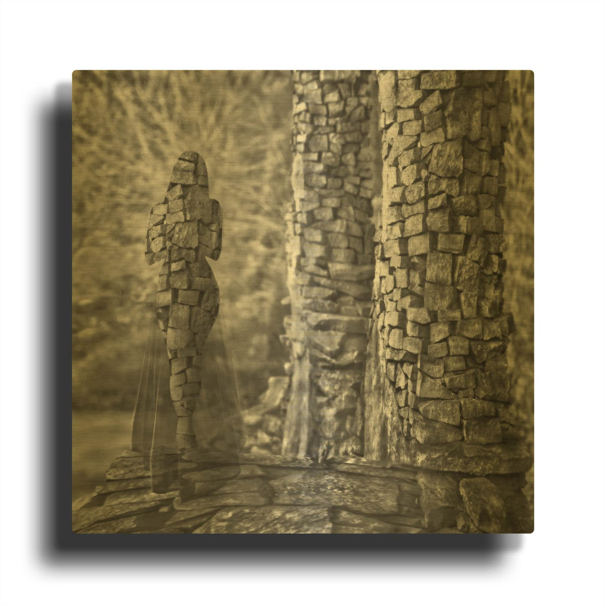 'Mandalana' By Dariusz Klimczak Gold Metal Wall Art