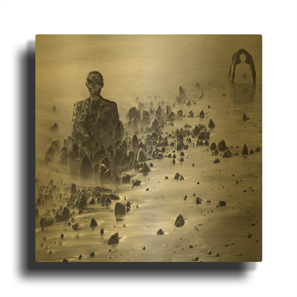 'Superego' By Dariusz Klimczak Gold Metal Wall Art