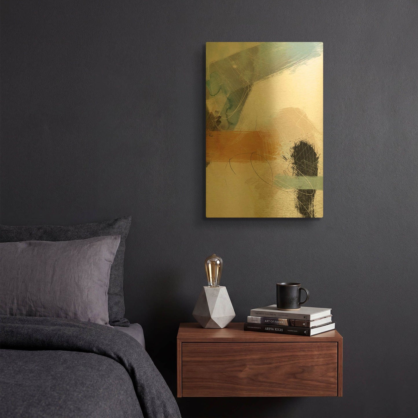 'Abstract Blush No. 2' By Louis Duncan Gold Metal Wall Art