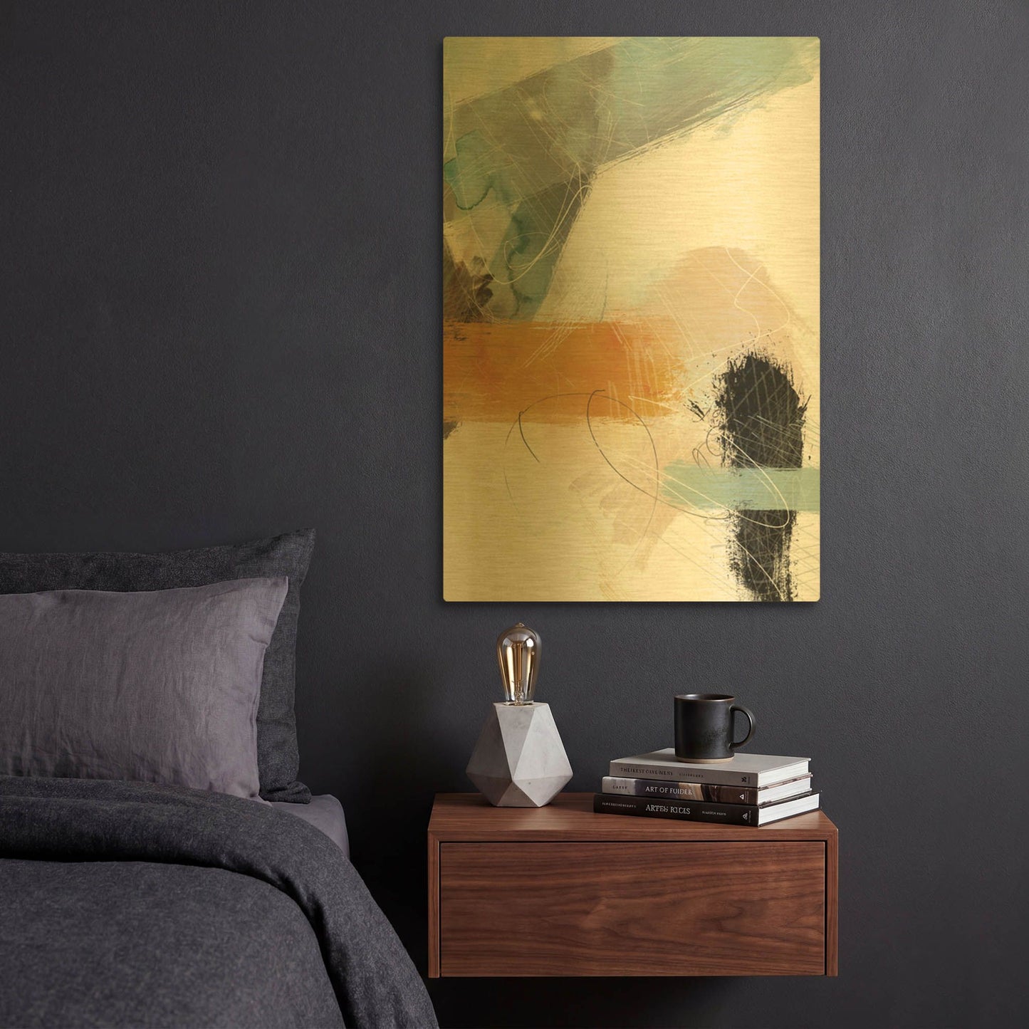 'Abstract Blush No. 2' By Louis Duncan Gold Metal Wall Art