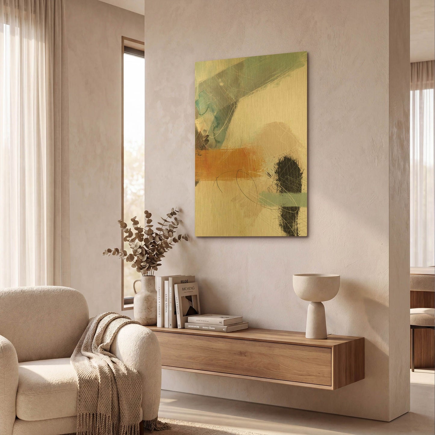 'Abstract Blush No. 2' By Louis Duncan Gold Metal Wall Art