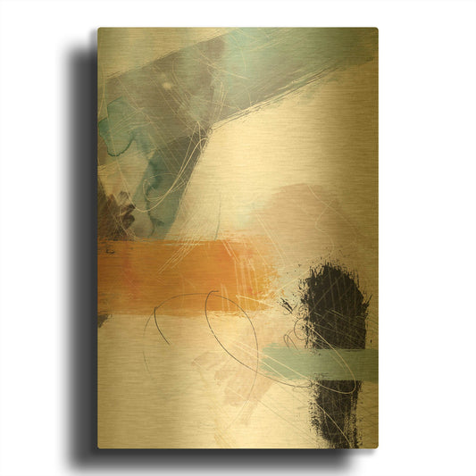 'Abstract Blush No. 2' By Louis Duncan Gold Metal Wall Art