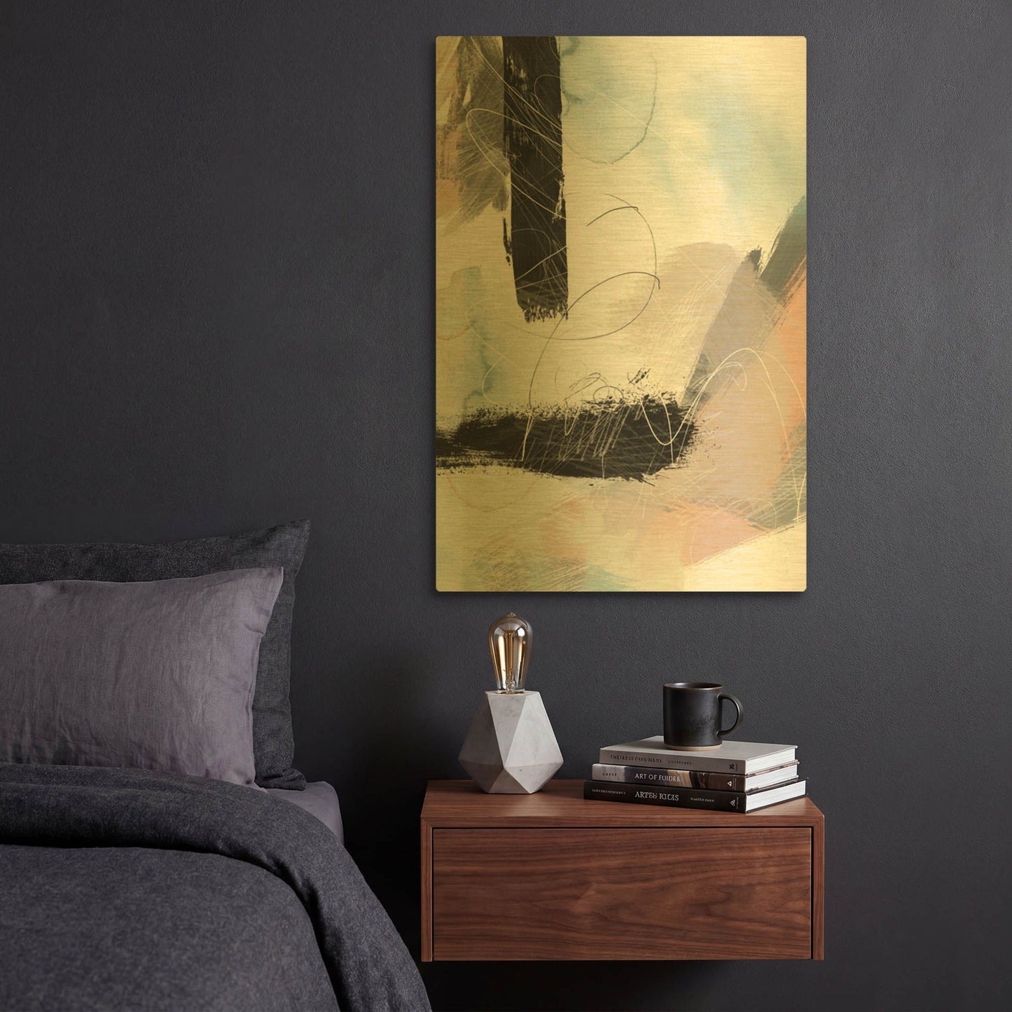 'Abstract Blush No. 1' By Louis Duncan Gold Metal Wall Art