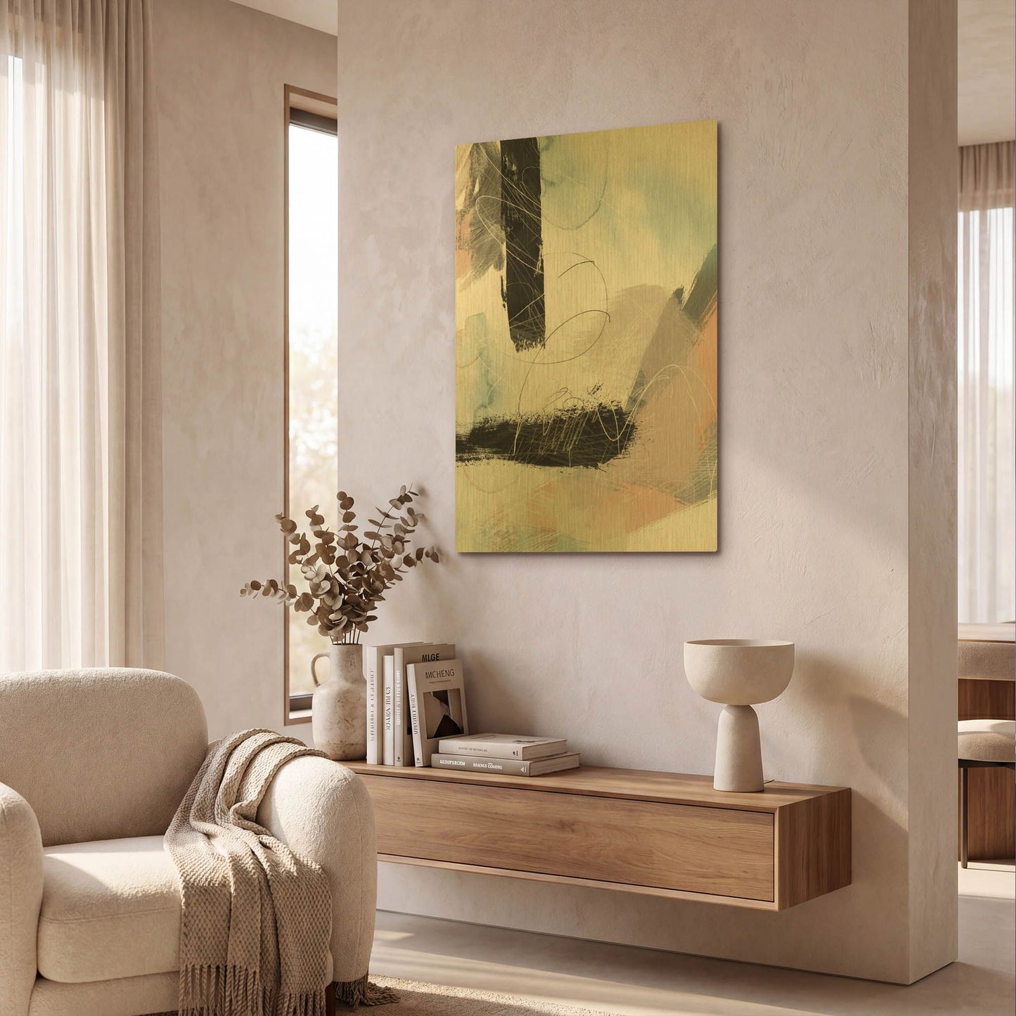 'Abstract Blush No. 1' By Louis Duncan Gold Metal Wall Art