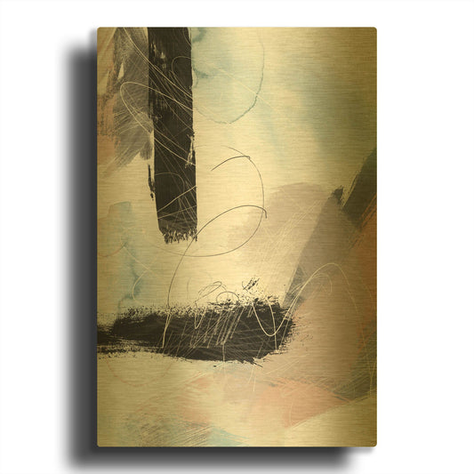 'Abstract Blush No. 1' By Louis Duncan Gold Metal Wall Art