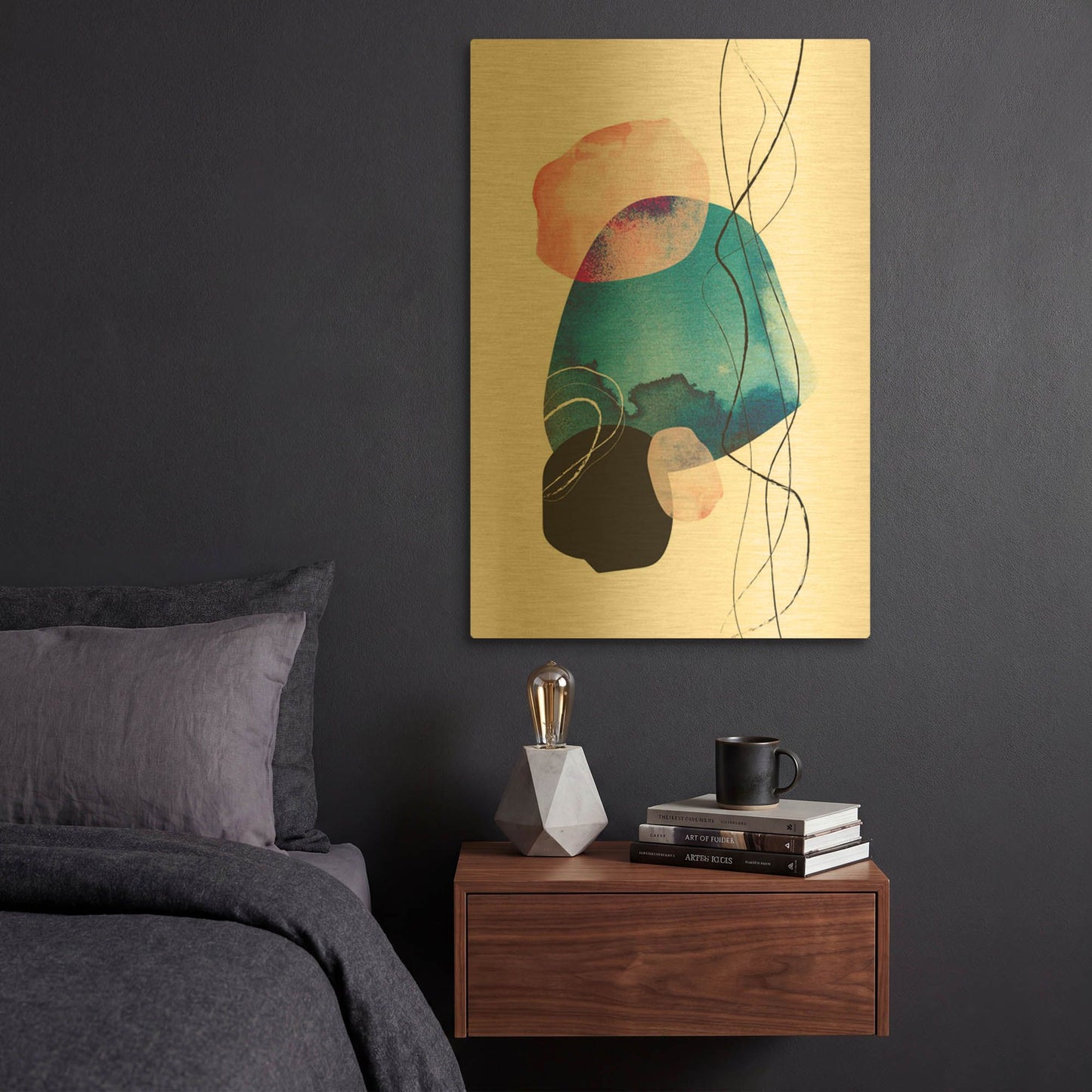 'Ethereal Vignette No. 2' By Louis Duncan Gold Metal Wall Art