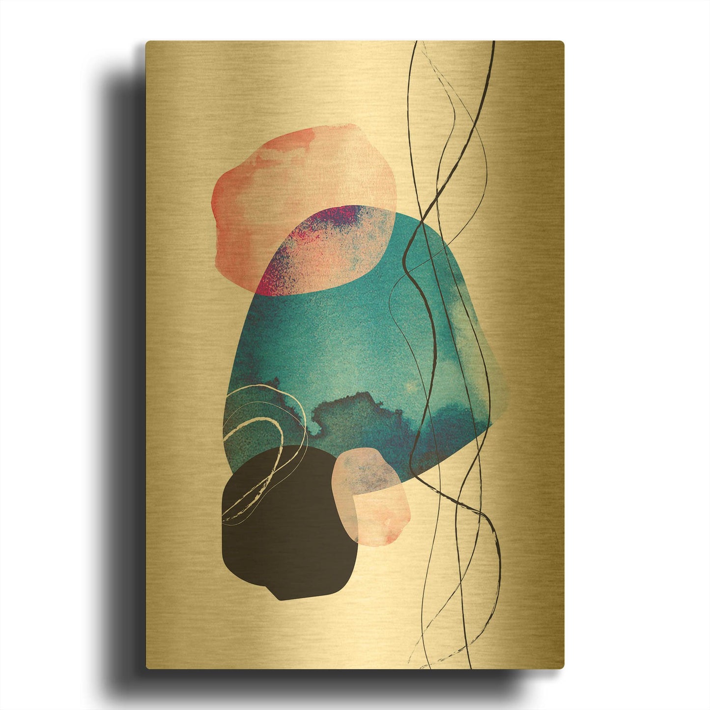 'Ethereal Vignette No. 2' By Louis Duncan Gold Metal Wall Art