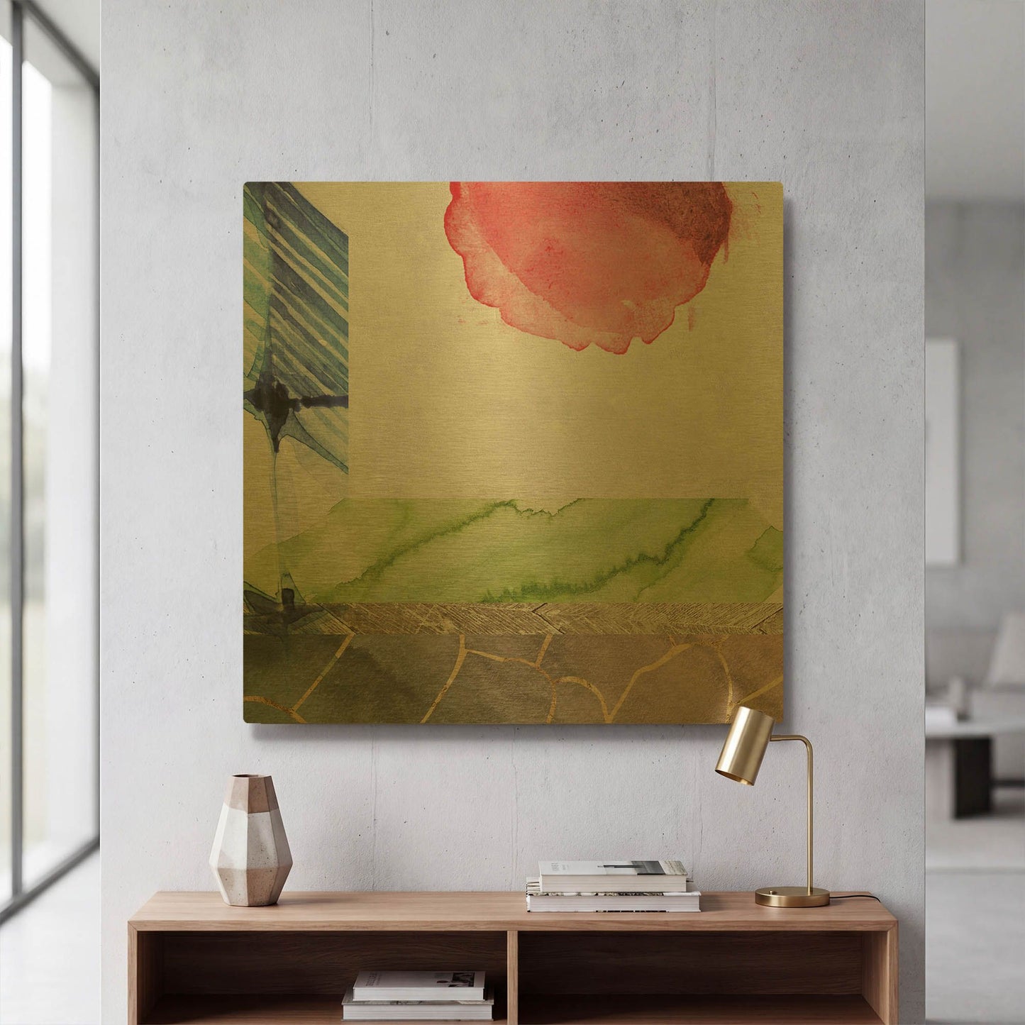 'Earth Glows 2' By Louis Duncan Gold Metal Wall Art