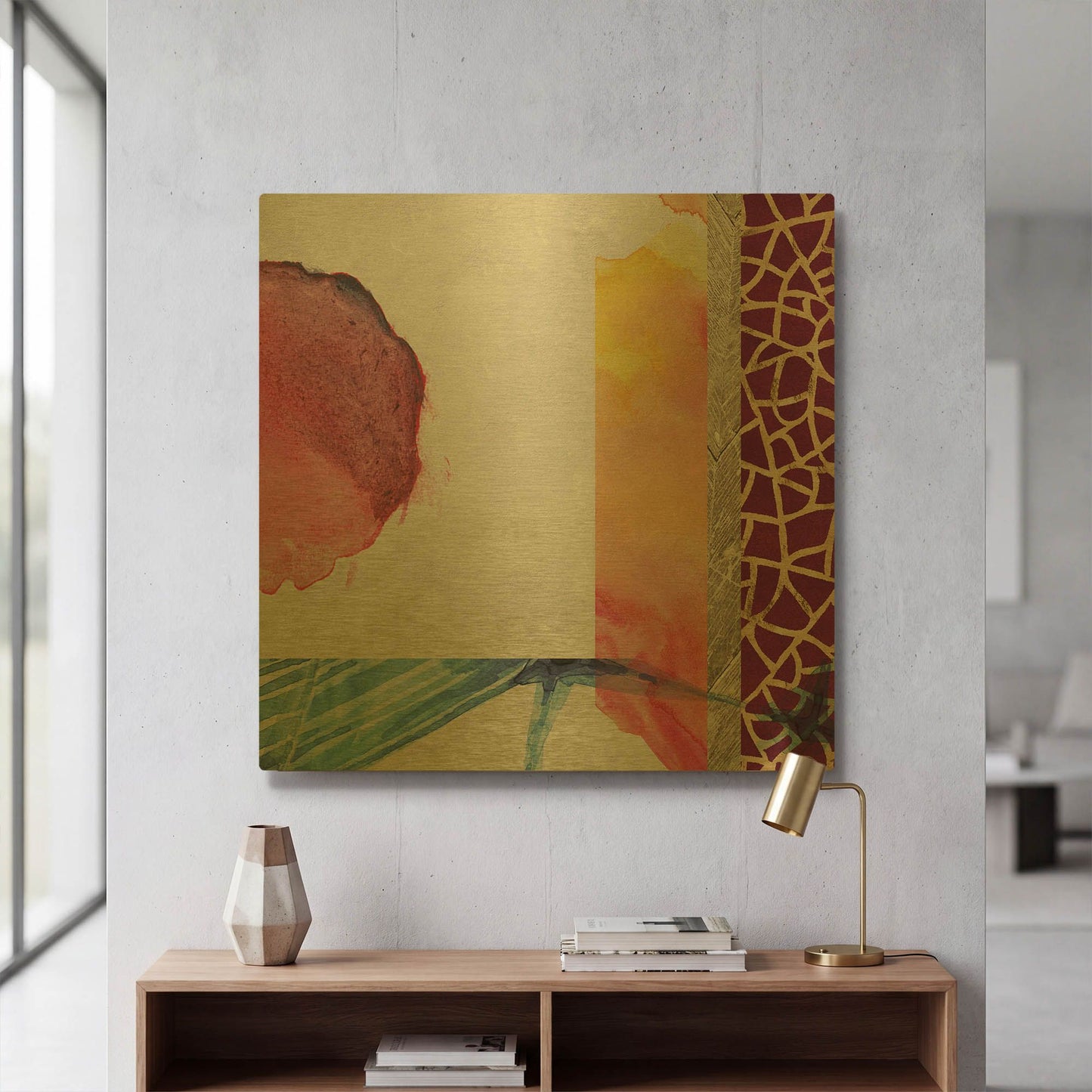 'Earth Glows 1' By Louis Duncan Gold Metal Wall Art