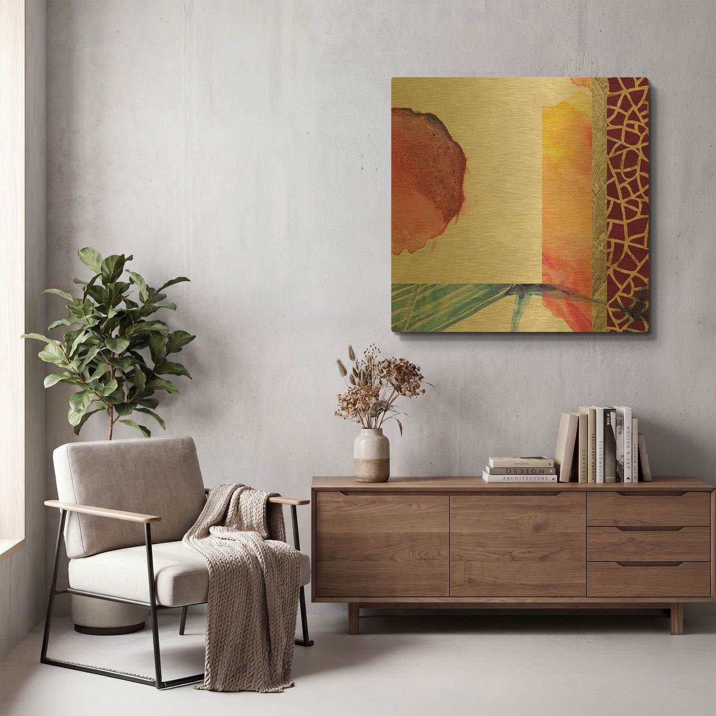 'Earth Glows 1' By Louis Duncan Gold Metal Wall Art