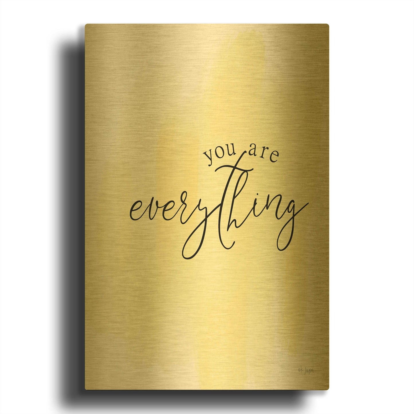 'You Are My Everything' By Jaxn Blvd Gold Metal Wall Art