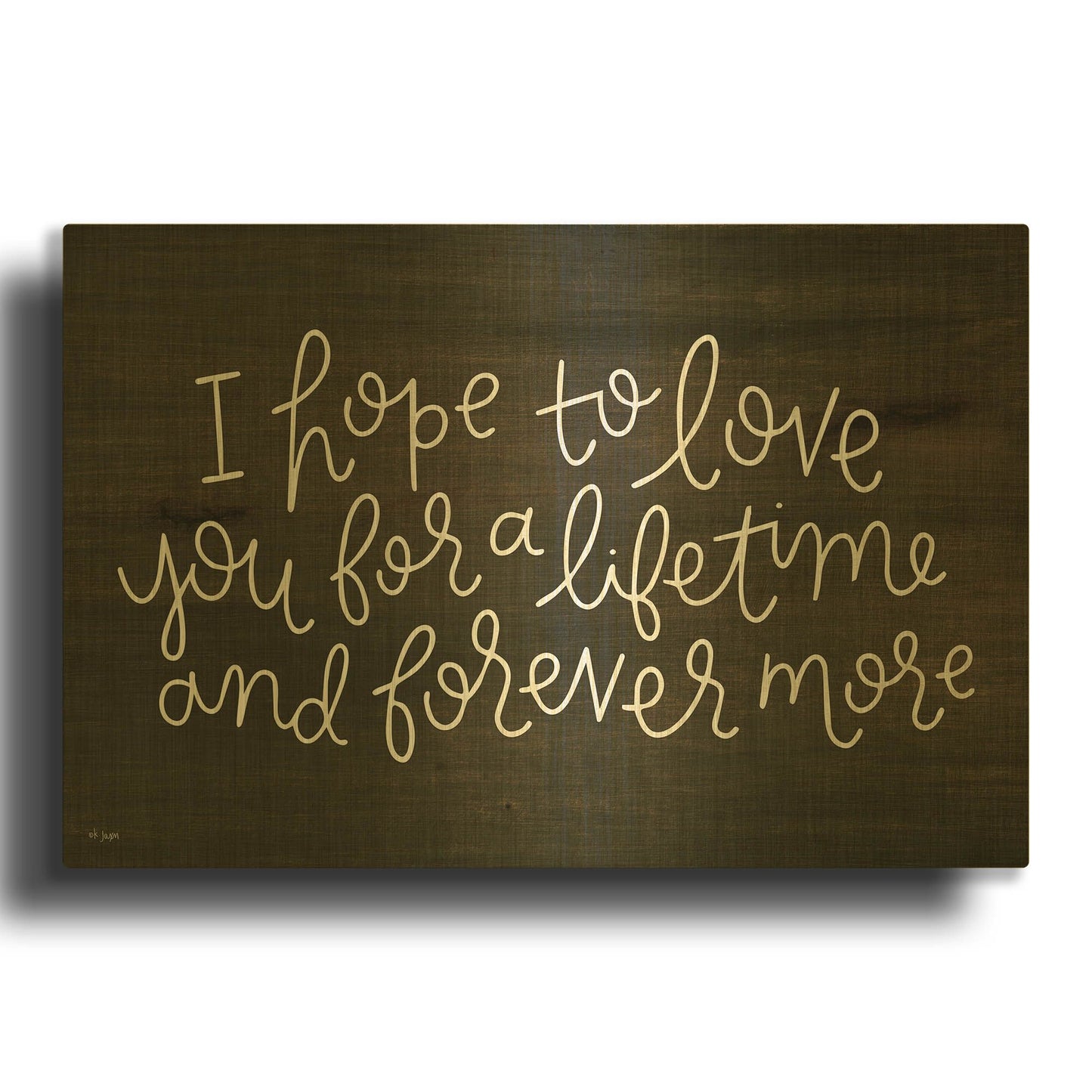 'Love For a Lifetime' By Jaxn Blvd Gold Metal Wall Art