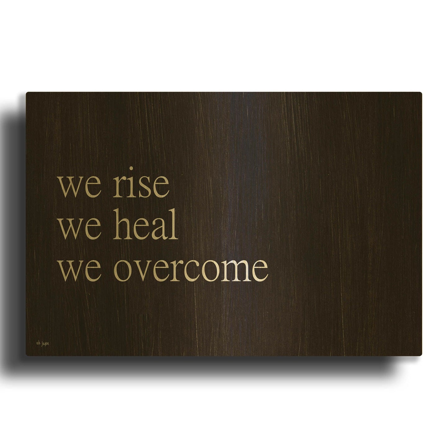 'We Fall, We Rise II' By Jaxn Blvd Gold Metal Wall Art