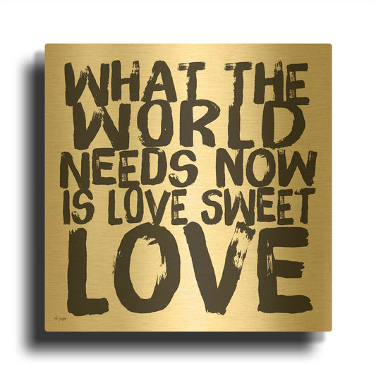 'Love Sweet Love' By Jaxn Blvd Gold Metal Wall Art