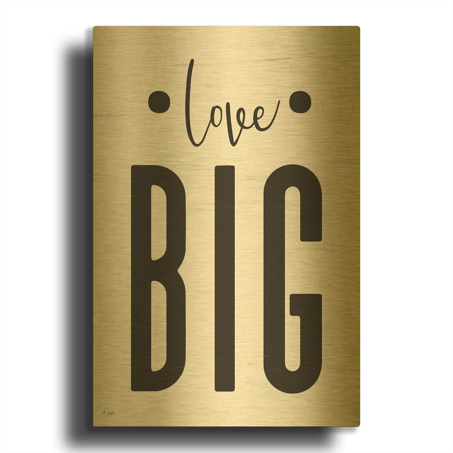'Love Big' By Jaxn Blvd Gold Metal Wall Art
