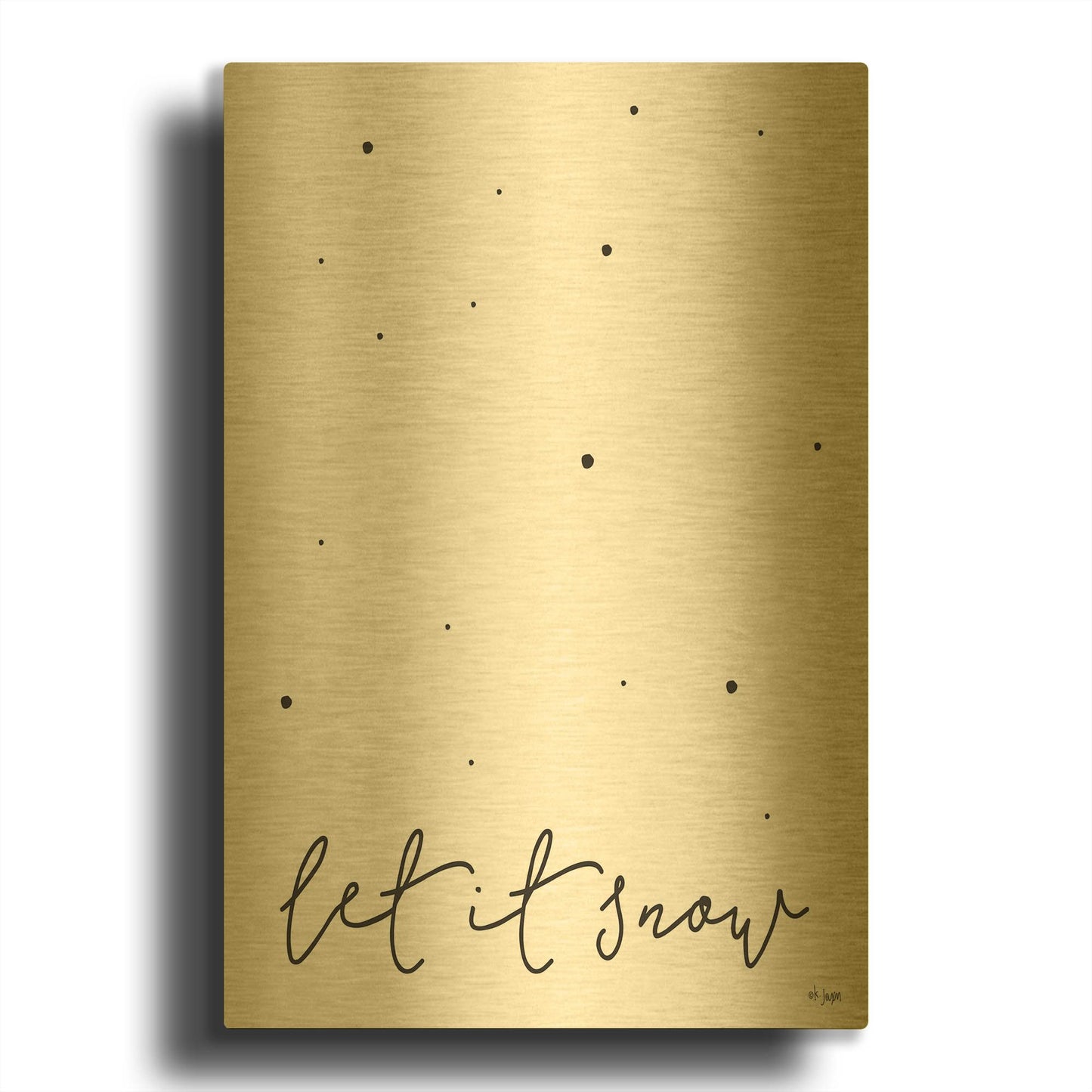 'Let It Snow' By Jaxn Blvd Gold Metal Wall Art