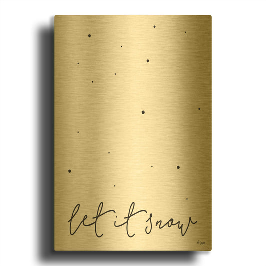 'Let It Snow' By Jaxn Blvd Gold Metal Wall Art