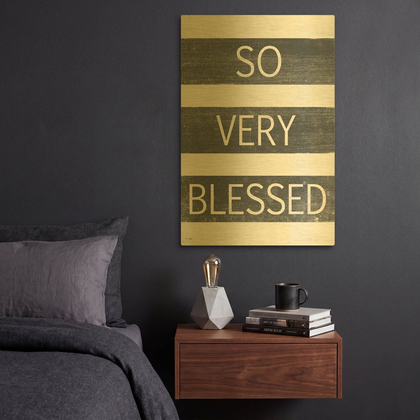 'So Very Blessed' By Jaxn Blvd Gold Metal Wall Art